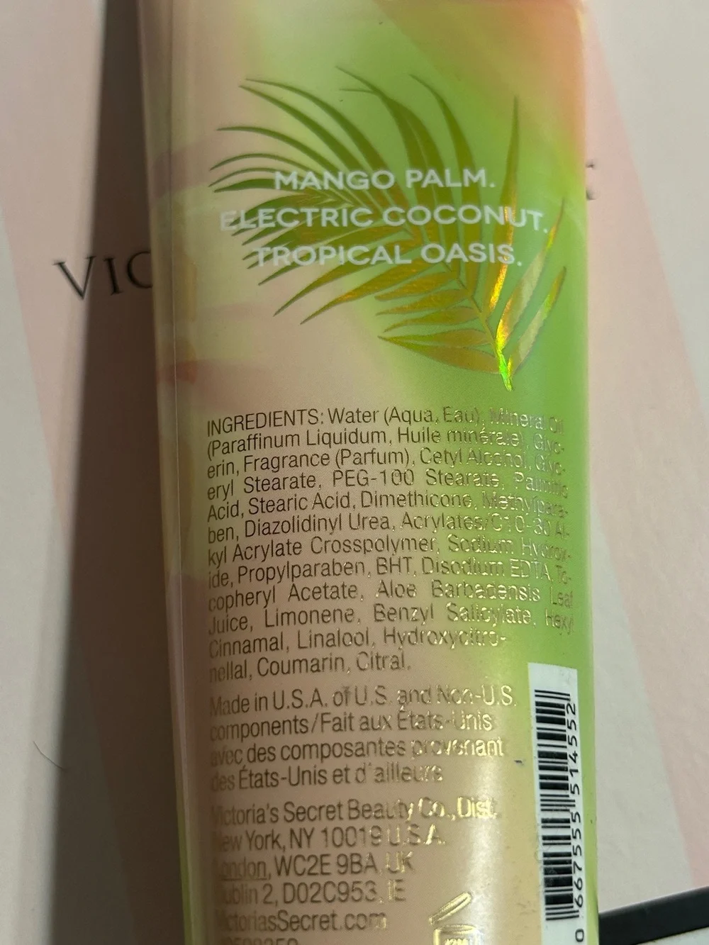 Victoria's Secret Palm Lagoon Fragrance Lotion -